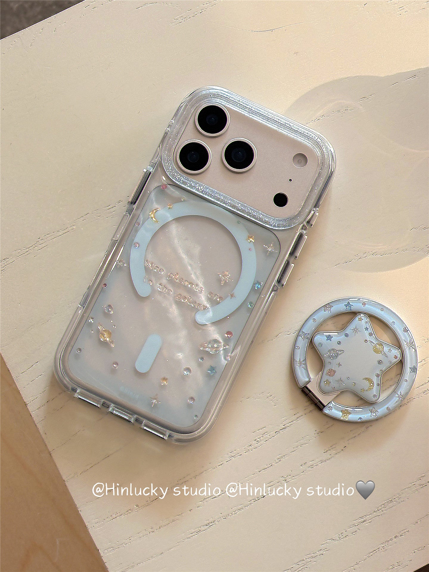 Ameigas Iridescent Star Planet Magnetic Stand Protective Case