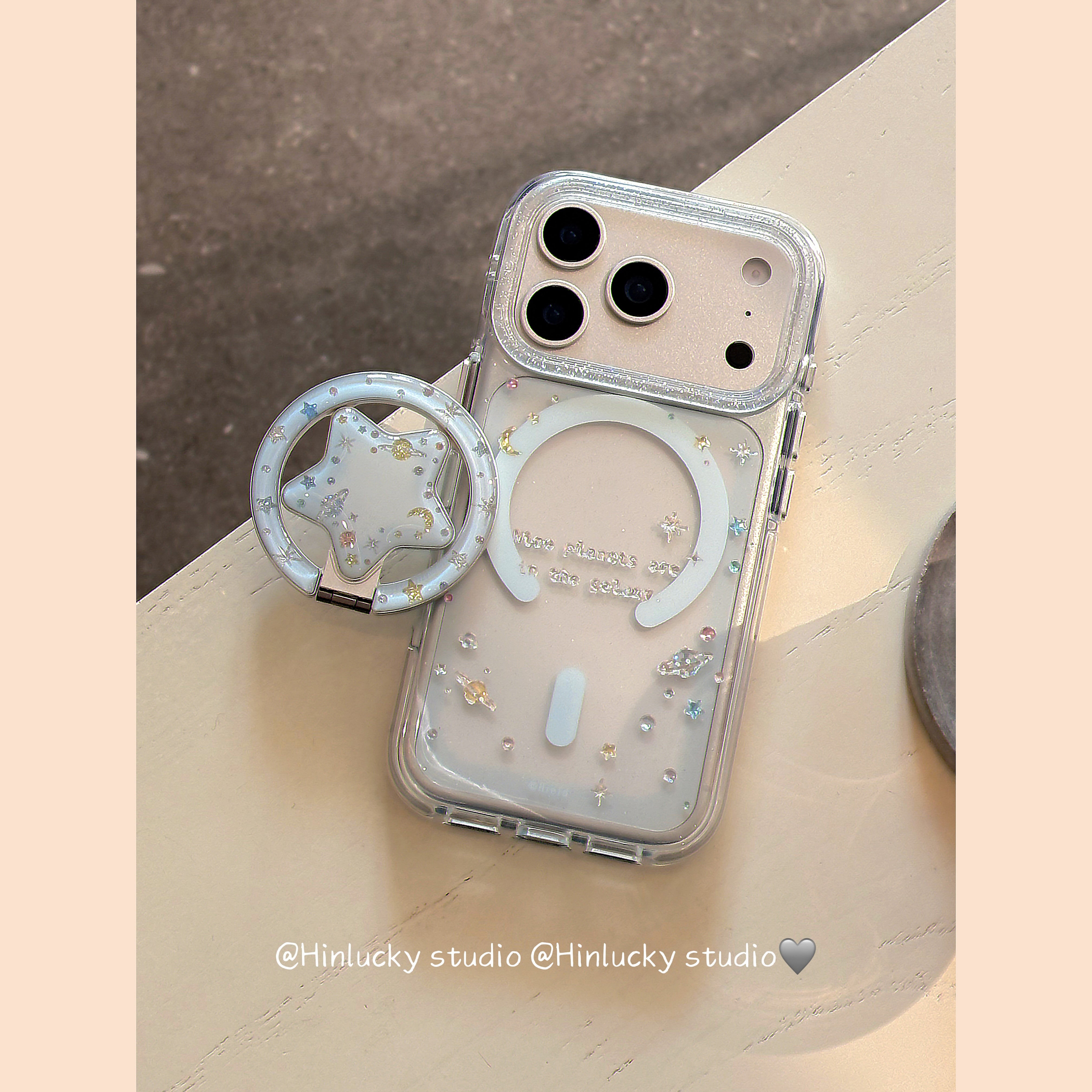 Ameigas Iridescent Star Planet Magnetic Stand Protective Case