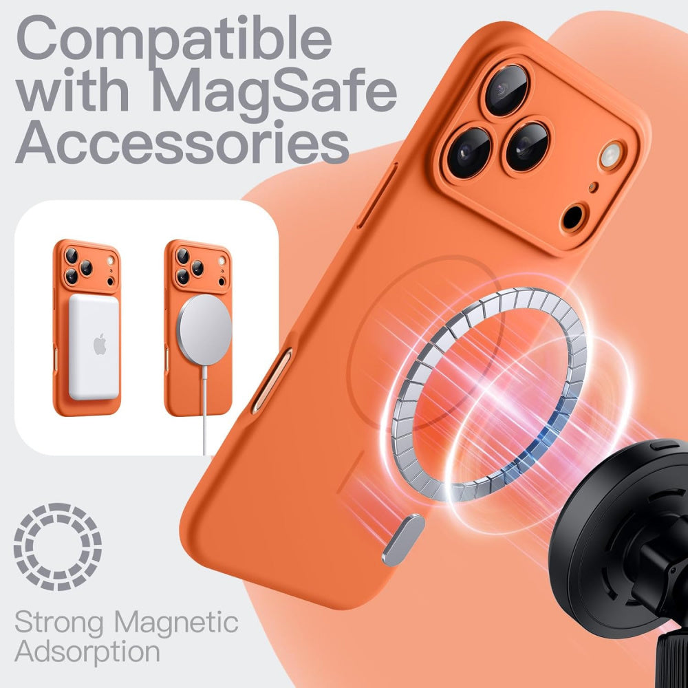 Ameigas Magnetic Silicone Phone Case with Silky Touch Finish