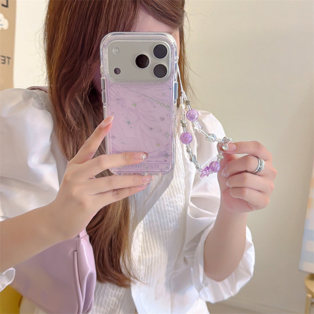 Beautiful Ins Style Gold-Plated Goddess Tears Compatible with iPhone 16/17 Pro Max Case 14 Apple 15 Chain