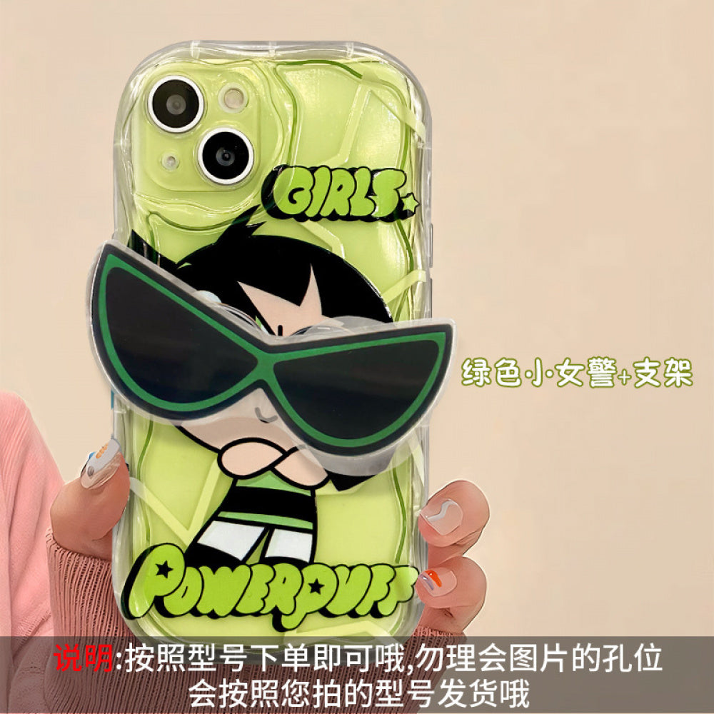 Ameigas Powerpuff Girls Silicone Case with Sunglasses Stand