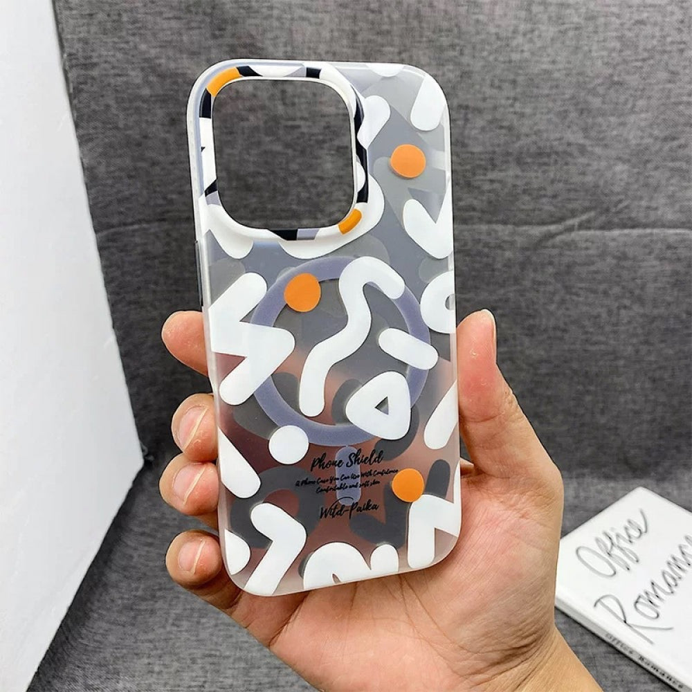 Ameigas Graffiti Matte Magnetic Full-Cover Protective Phone Case