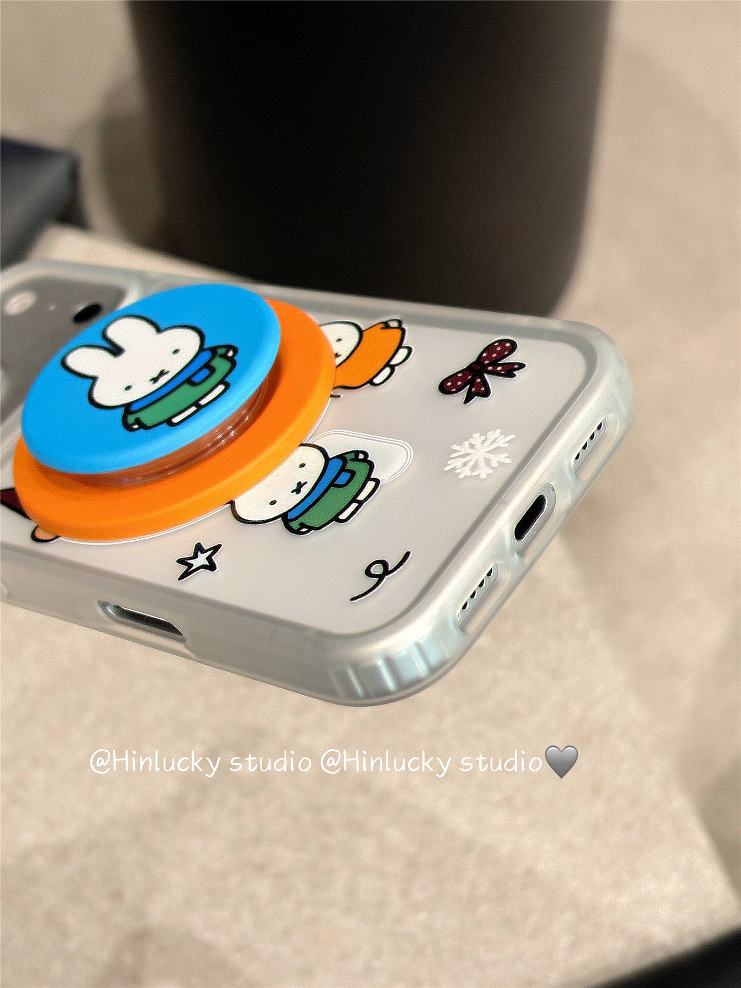 Ameigas Miffy-Inspired Stand Case - Japanese Korean Cute Bunny MagSafe Cover