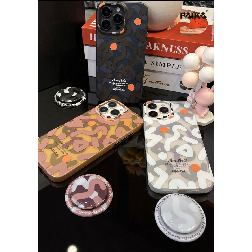 Ameigas Graffiti Matte Magnetic Full-Cover Protective Phone Case