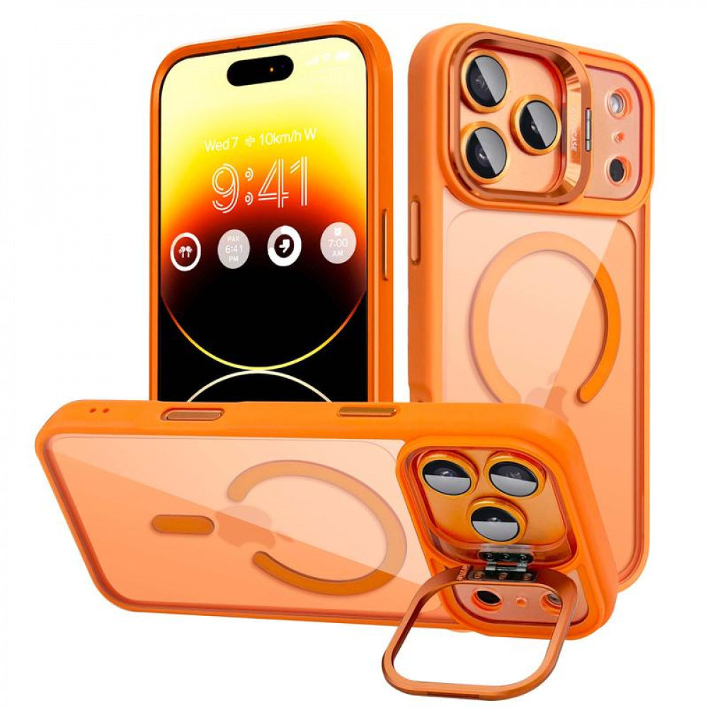 Ameigas Shockproof MagSafe Phone Case with Camera Stand & Lens Protection