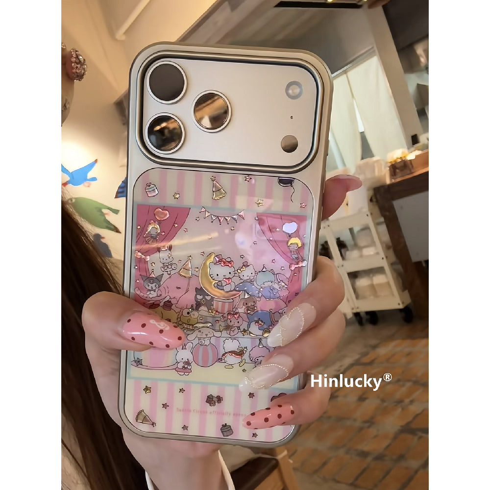 Ameigas Pink Stripe Electroplated Protective Phone Case