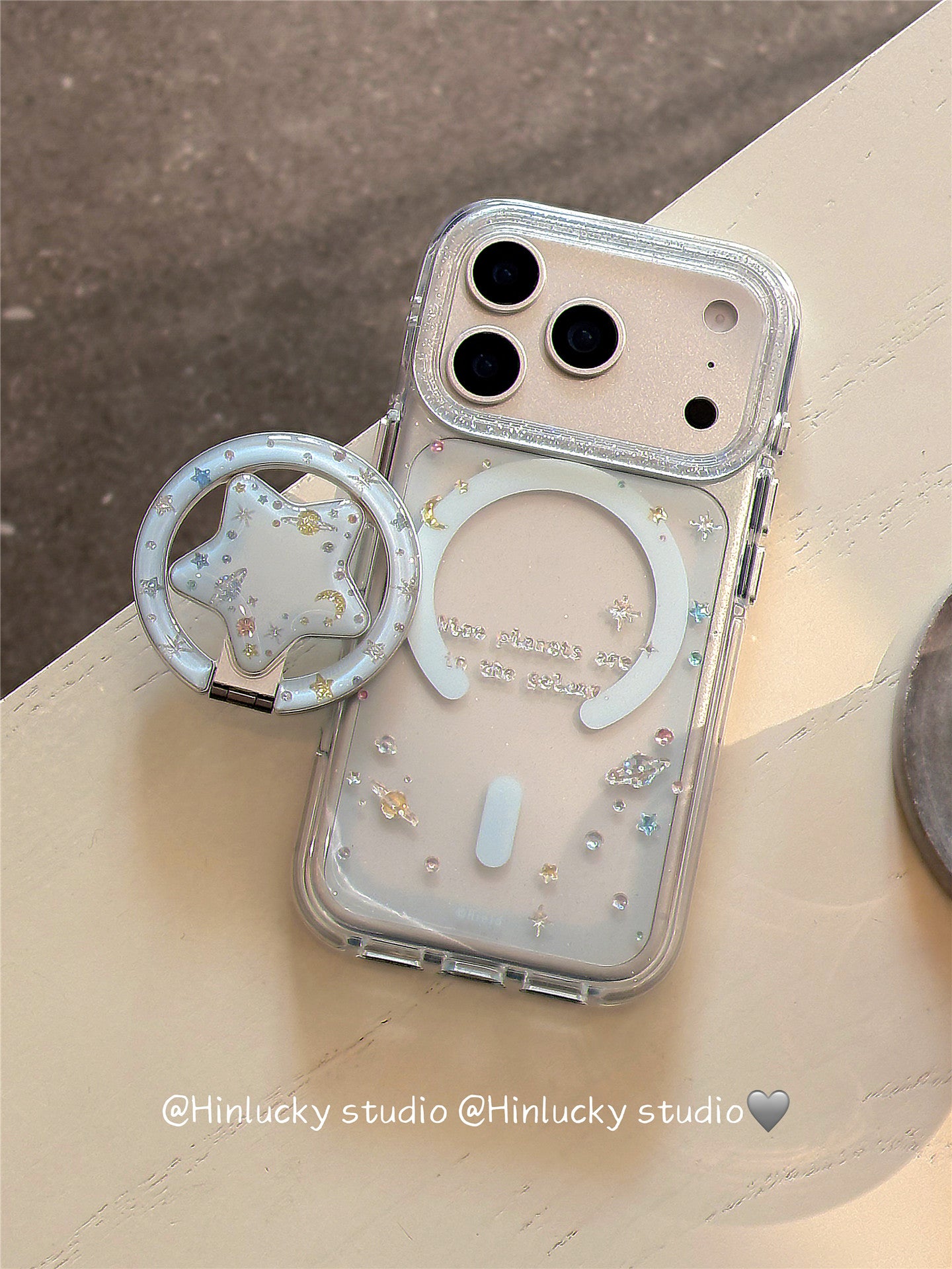 Ameigas Iridescent Star Planet Magnetic Stand Protective Case