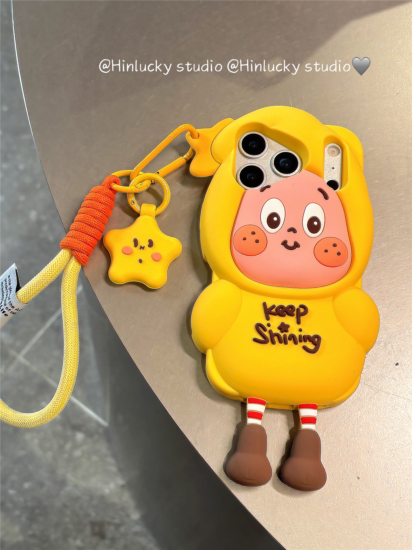 Ameigas Star Boy Pop-Out Case - 3D Cartoon Character with Detachable Strap & Full Guard