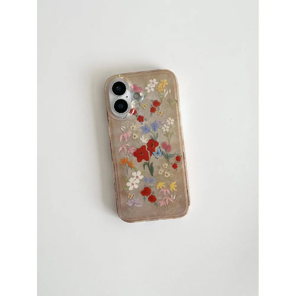 Ameigas Autumn Floral Print Shockproof Phone Case - Ameigas