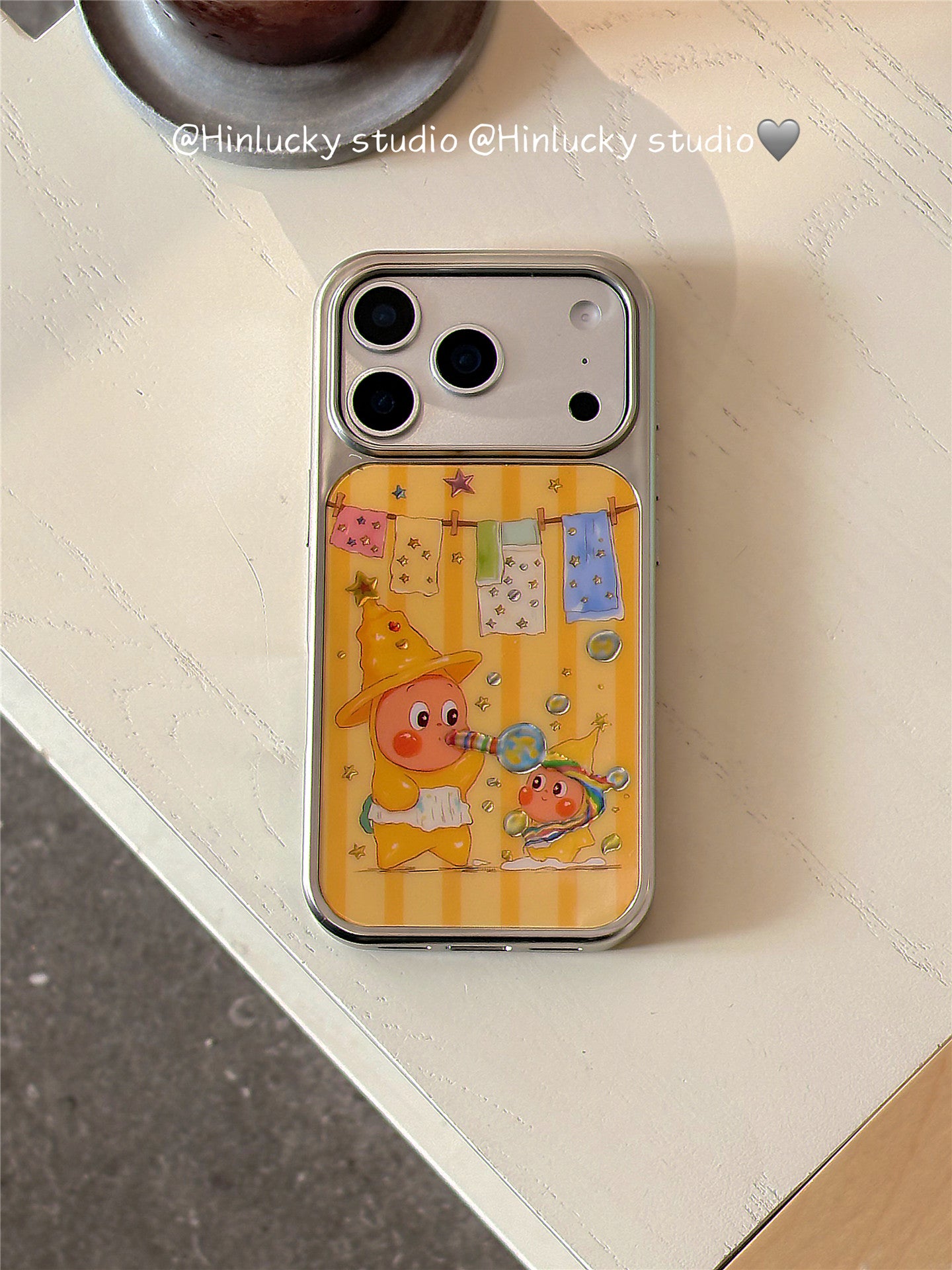 Ameigas Gilded Starfolk Case - Japanese Korean Cartoon Star People Electroplated Cover