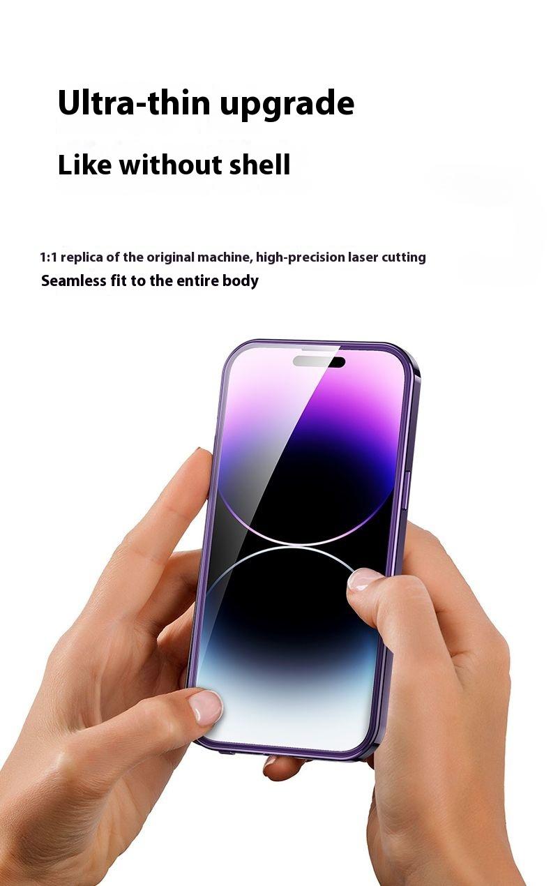 Ameigas Magnetic Privacy Screen Phone Case with Metal Frame