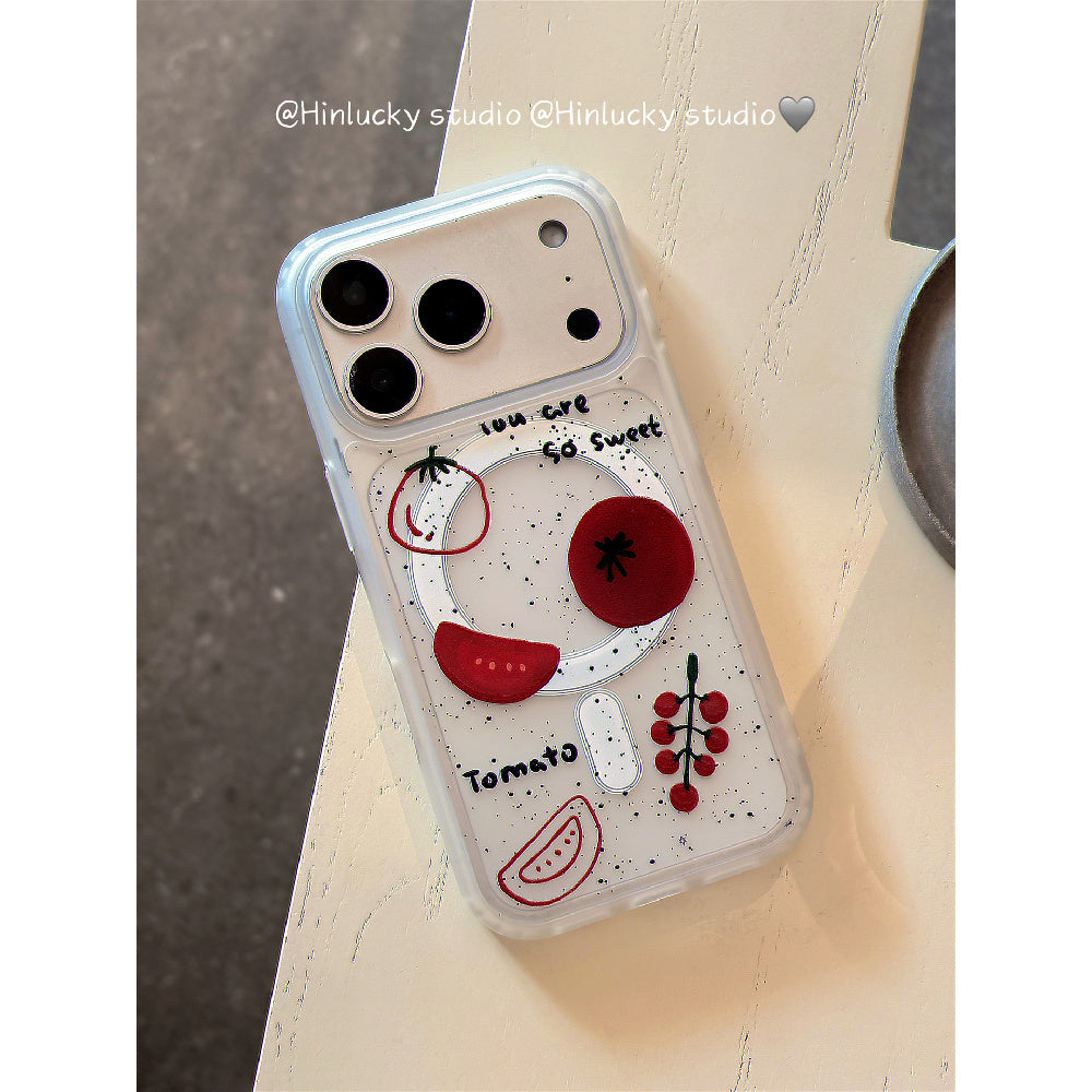 Ameigas Ink Tomato Magnetic Stand Phone Case