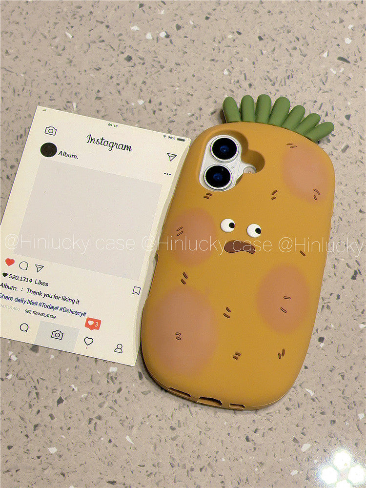 Ameigas Funny Cartoon Potato Silicone Protective iPhone Case