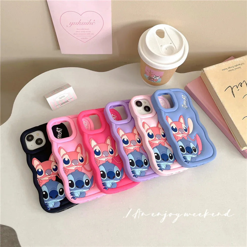 Ameigas 3D Cartoon Stitch Shockproof Phone Case for iPhone - Ameigas