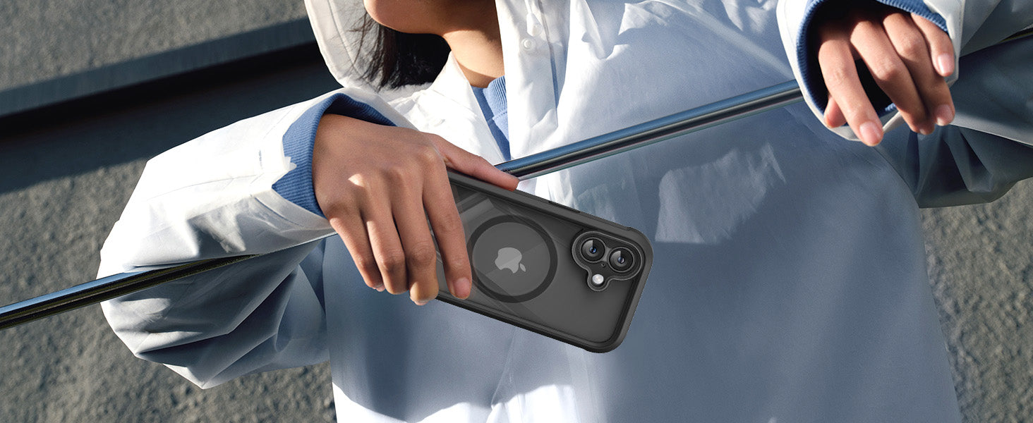 Ameigas Full-Body Magnetic Bumper Case with Built-in Glass Protection