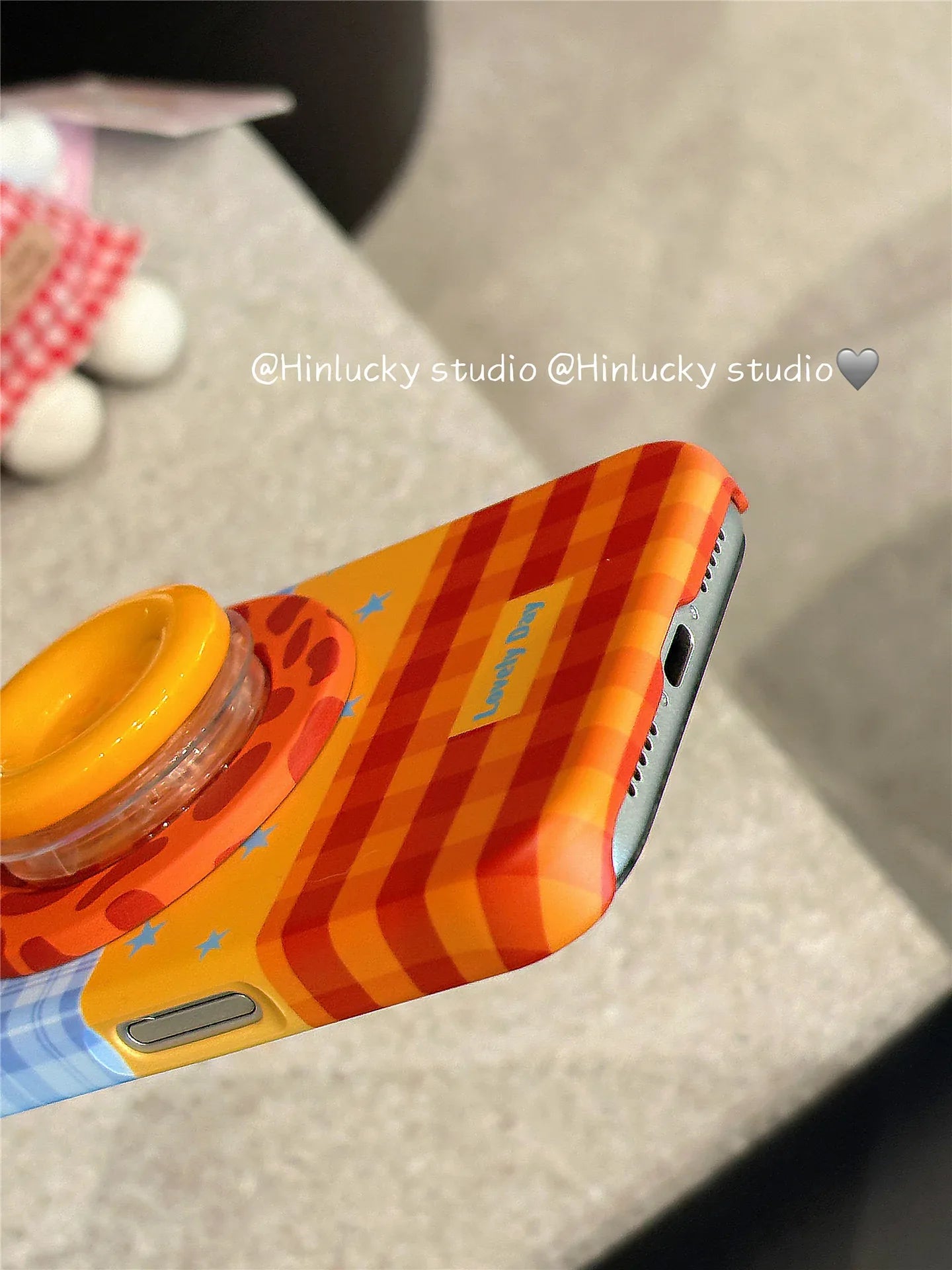 Ameigas Colorful Plaid Button Magnetic Stand Protective Case - Ameigas