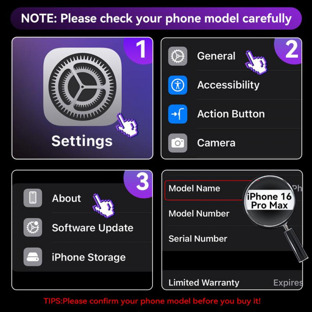 Ameigas Magnetic Clear Military-Grade Protective Phone Case