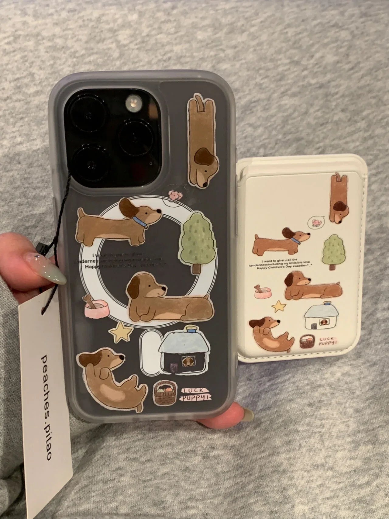 Ameigas Dachshund House Magnetic Card Holder Stand Case - Ameigas