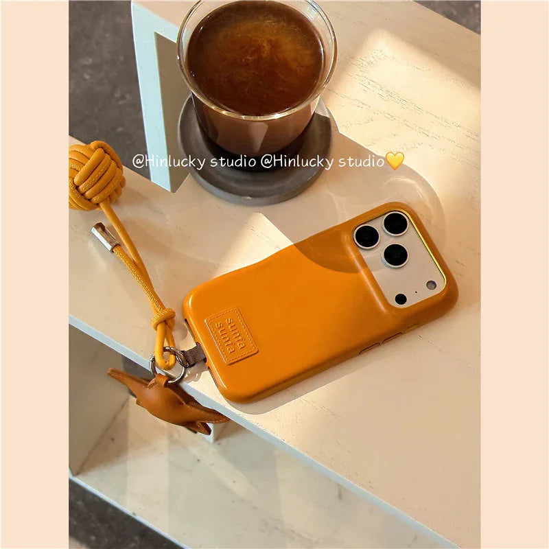 Ameigas Autumn Minimal Star Charm Leather Protective Case - Ameigas
