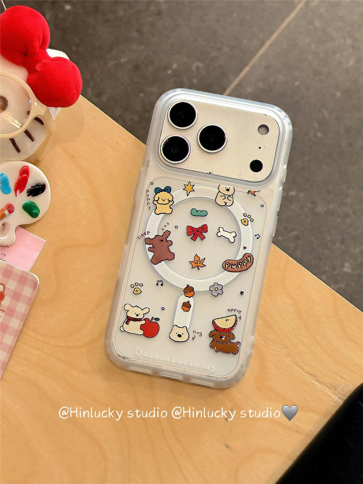 Ameigas Cute Puppy Magnetic Stand Phone Case - Ameigas