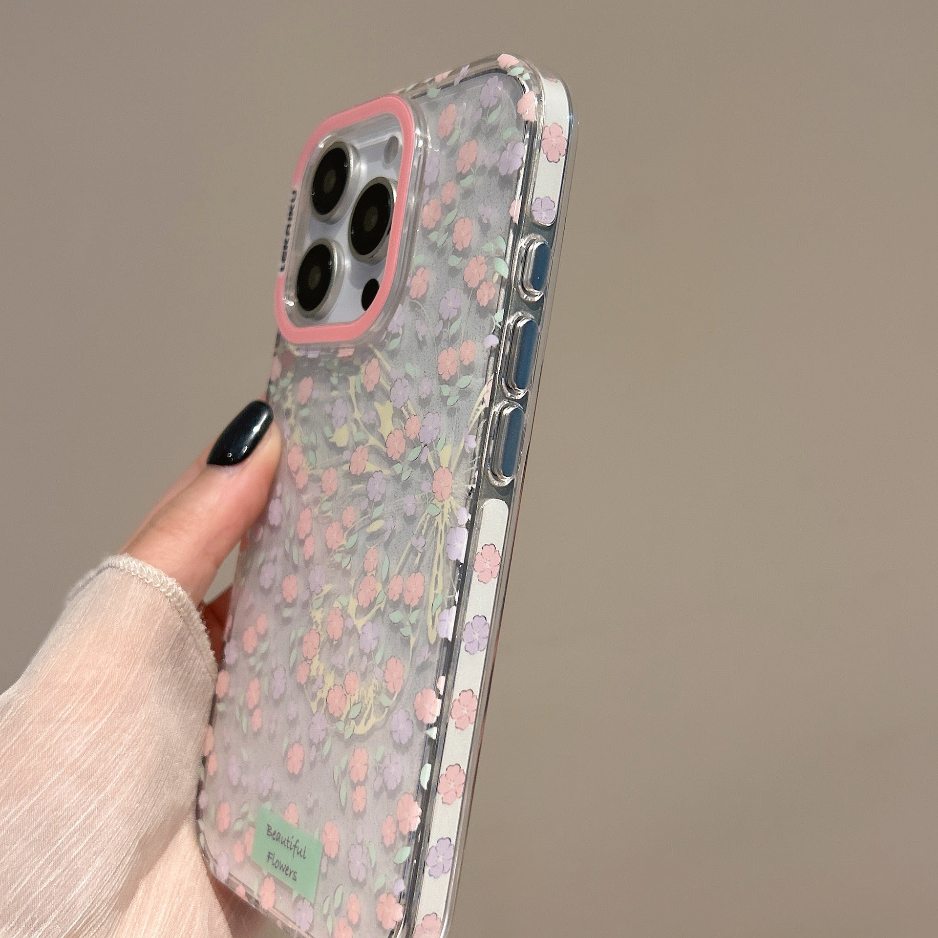 Ameigas Full Screen Flowers & Butterflies Protective Phone Case