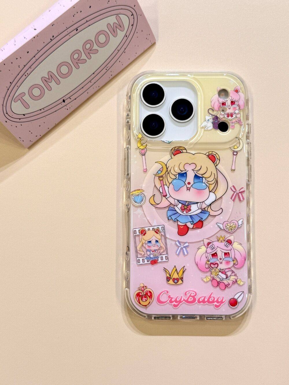 Ameigas Moon Lullaby Case - Sailor Moon & Weeping Child Art with Magnetic Stand