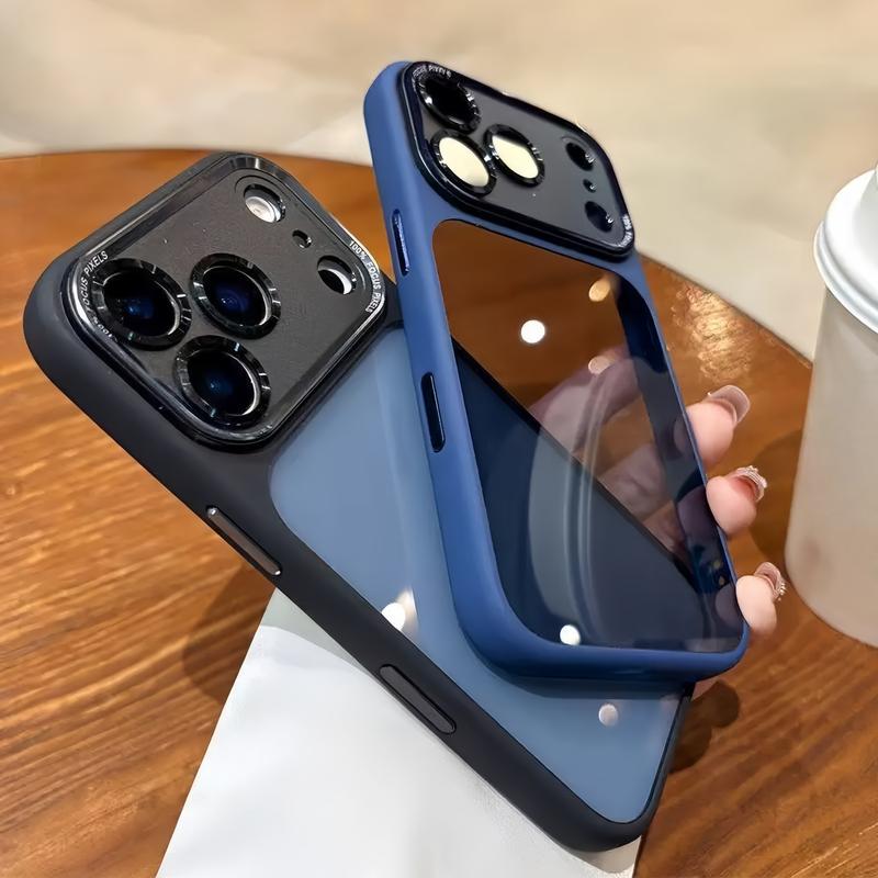 Ameigas Luxury Translucent Case with Metal Lens Frame