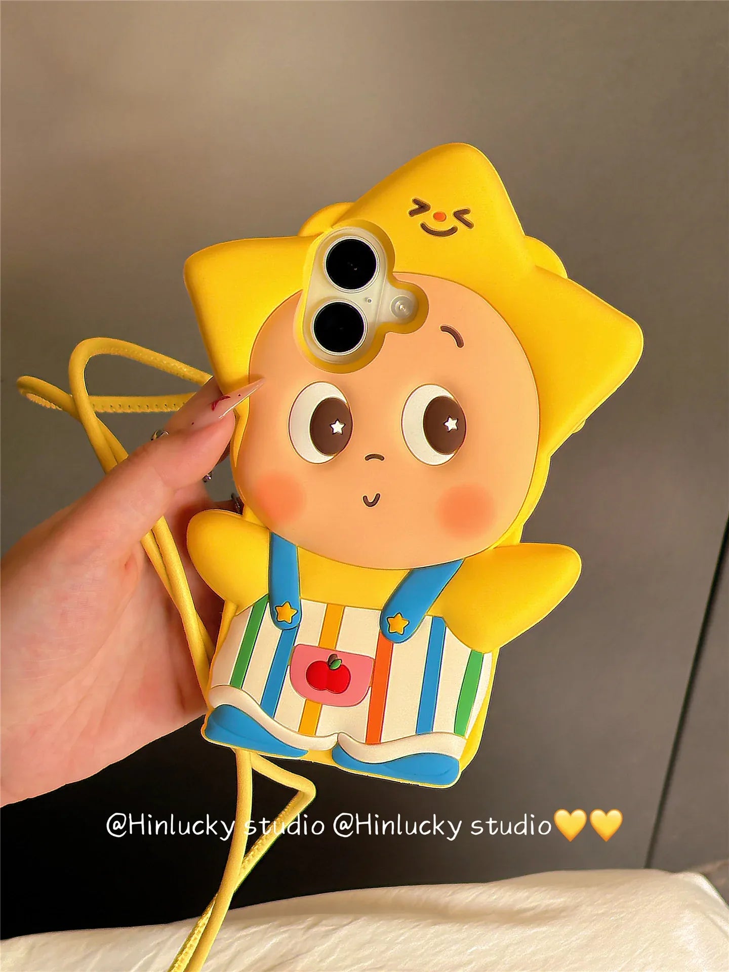 Ameigas Cartoon Striped Star Buddy Case with Crossbody Strap - Ameigas