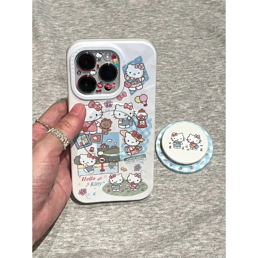 Ameigas Cute Minimal KT Magnetic Stand Phone Case - Ameigas