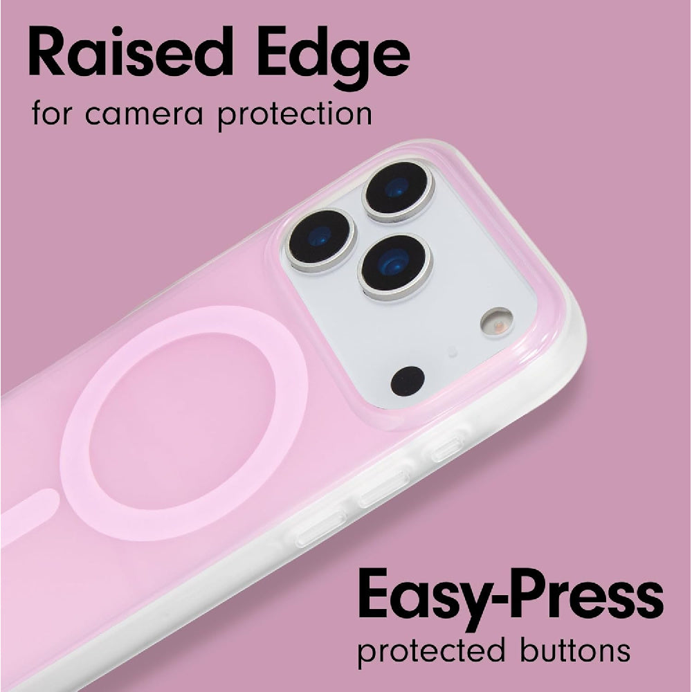 Ameigas Jelly Pink MagSafe Protective Case for iPhone 17 Pro Max | Shockproof Slim Design