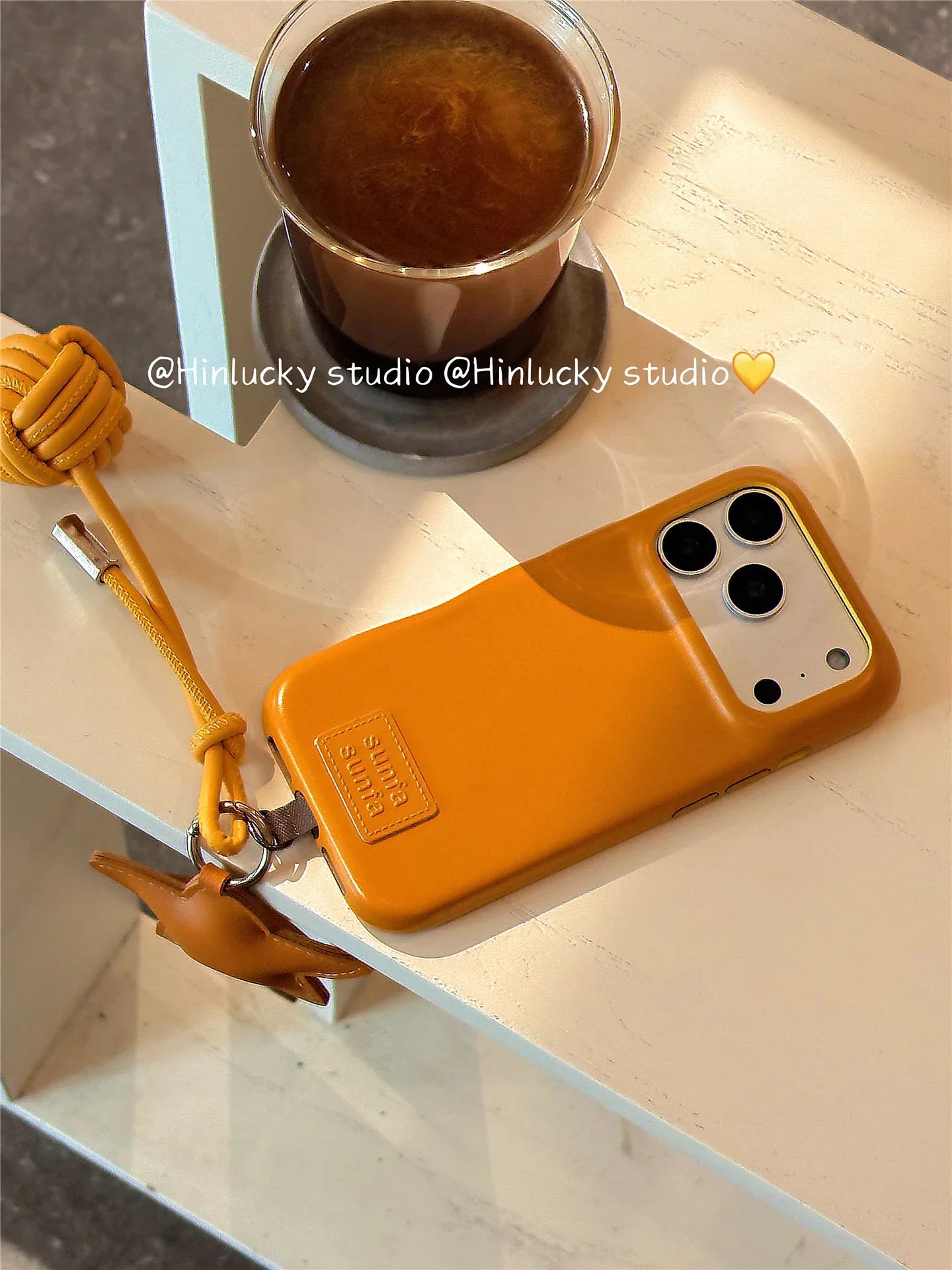 Ameigas Autumn Minimal Star Charm Leather Protective Case - Ameigas