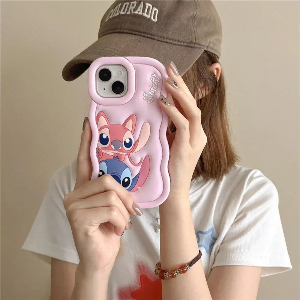 Ameigas 3D Cartoon Stitch Shockproof Phone Case for iPhone - Ameigas