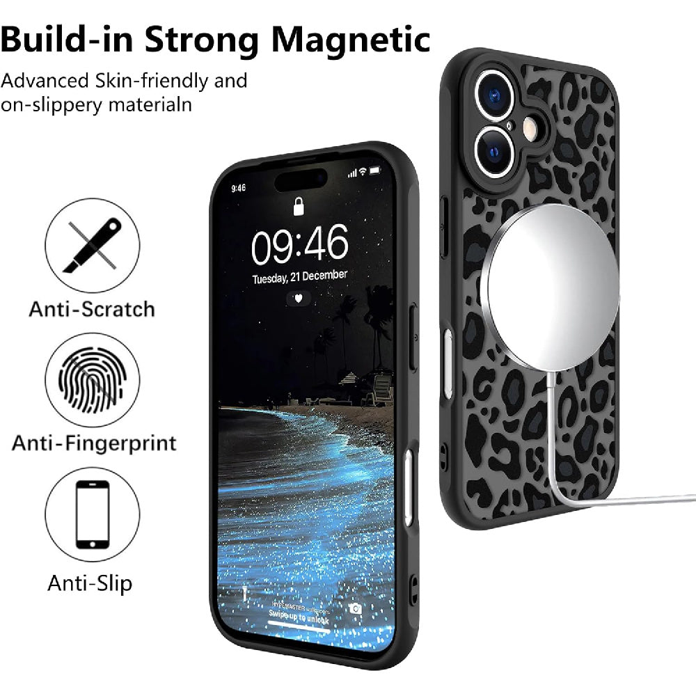 Ameigas Leopard Print MagSafe Protective Phone Case