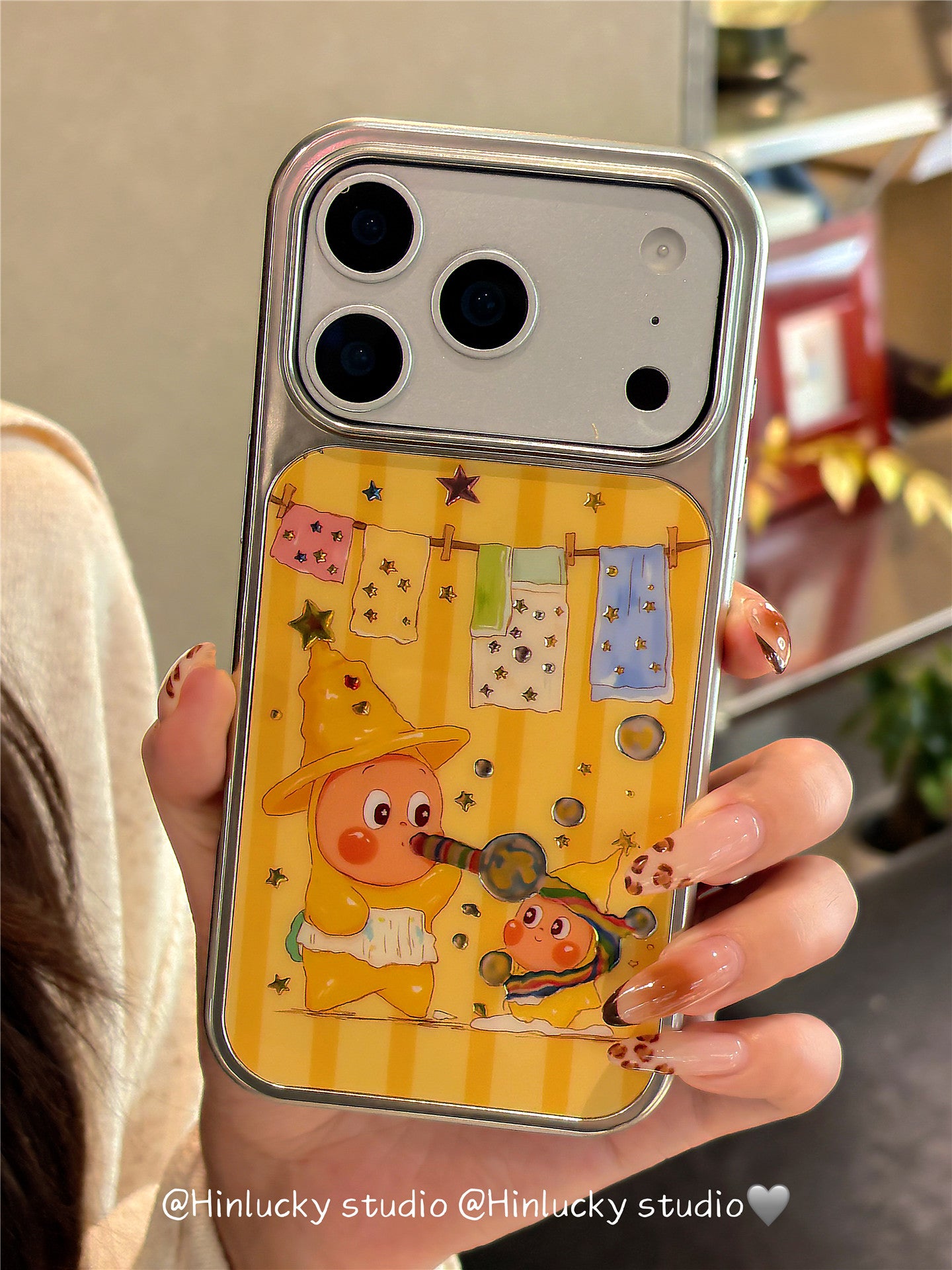 Ameigas Gilded Starfolk Case - Japanese Korean Cartoon Star People Electroplated Cover