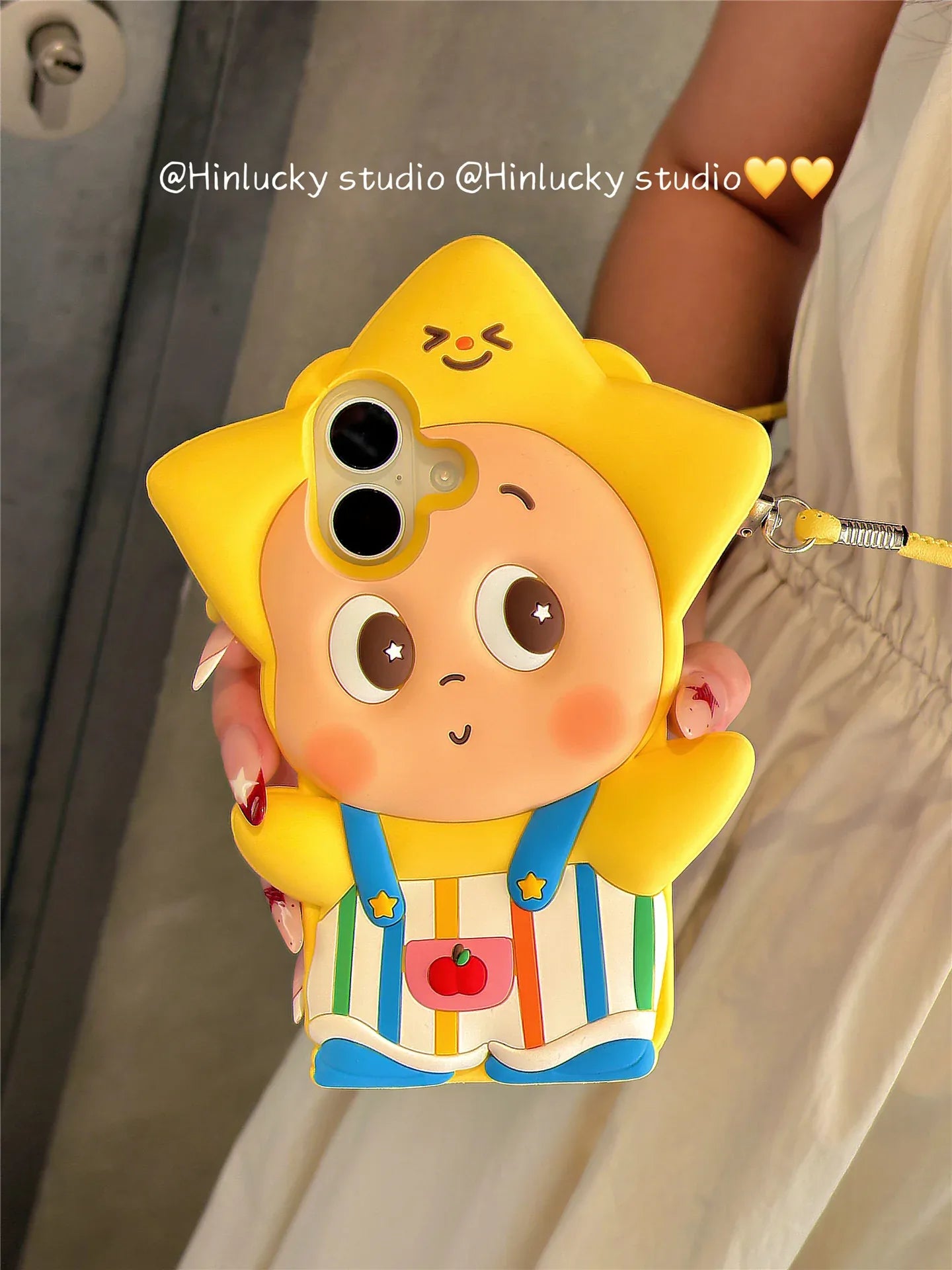 Ameigas Cartoon Striped Star Buddy Case with Crossbody Strap - Ameigas