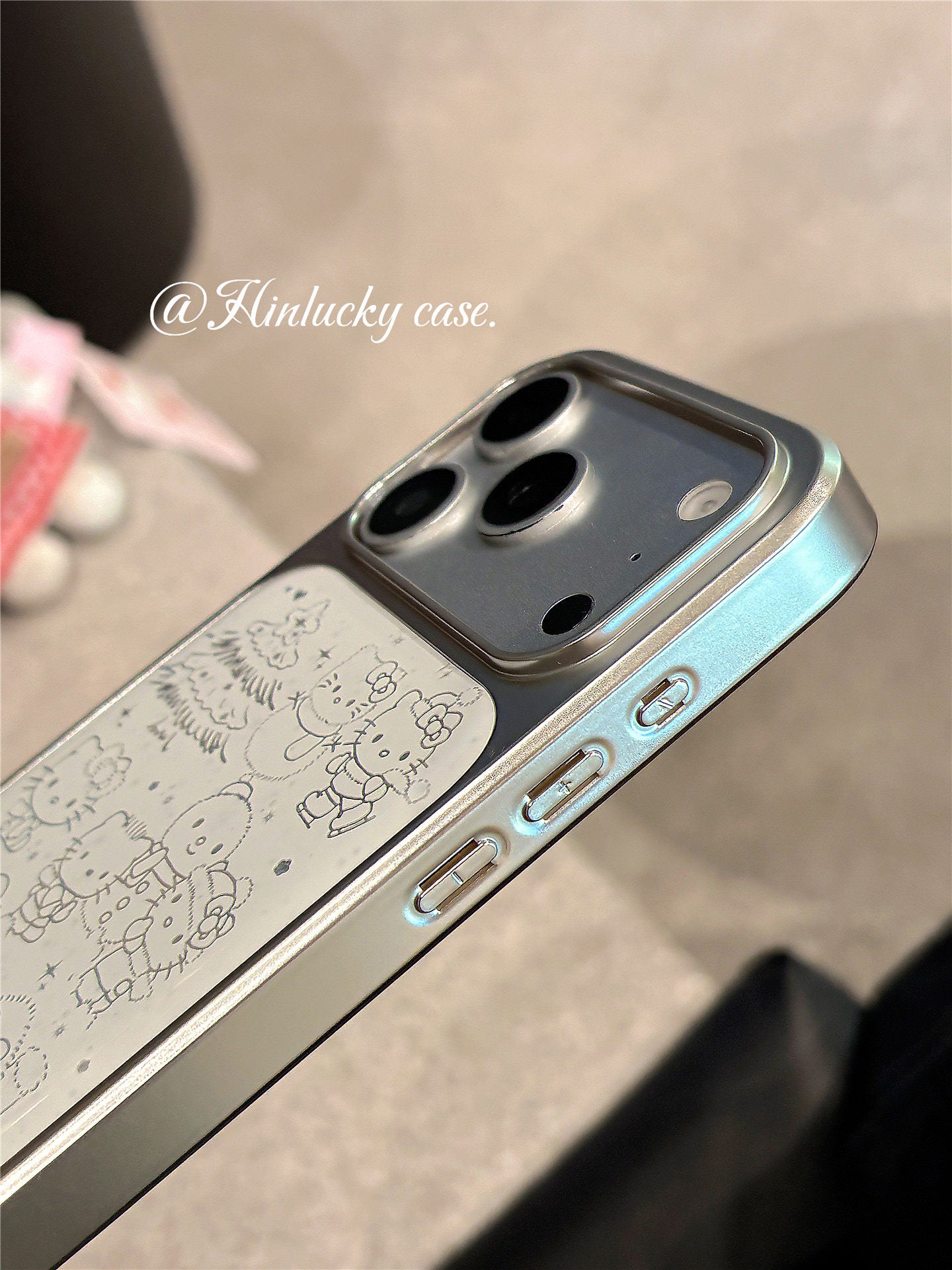 Ameigas Frosty Tale Case - Sparkling Snowman Kitty Electroplated Cover