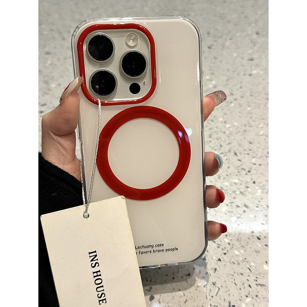 Ameigas Minimalist Red Magnetic Stand Protective Case
