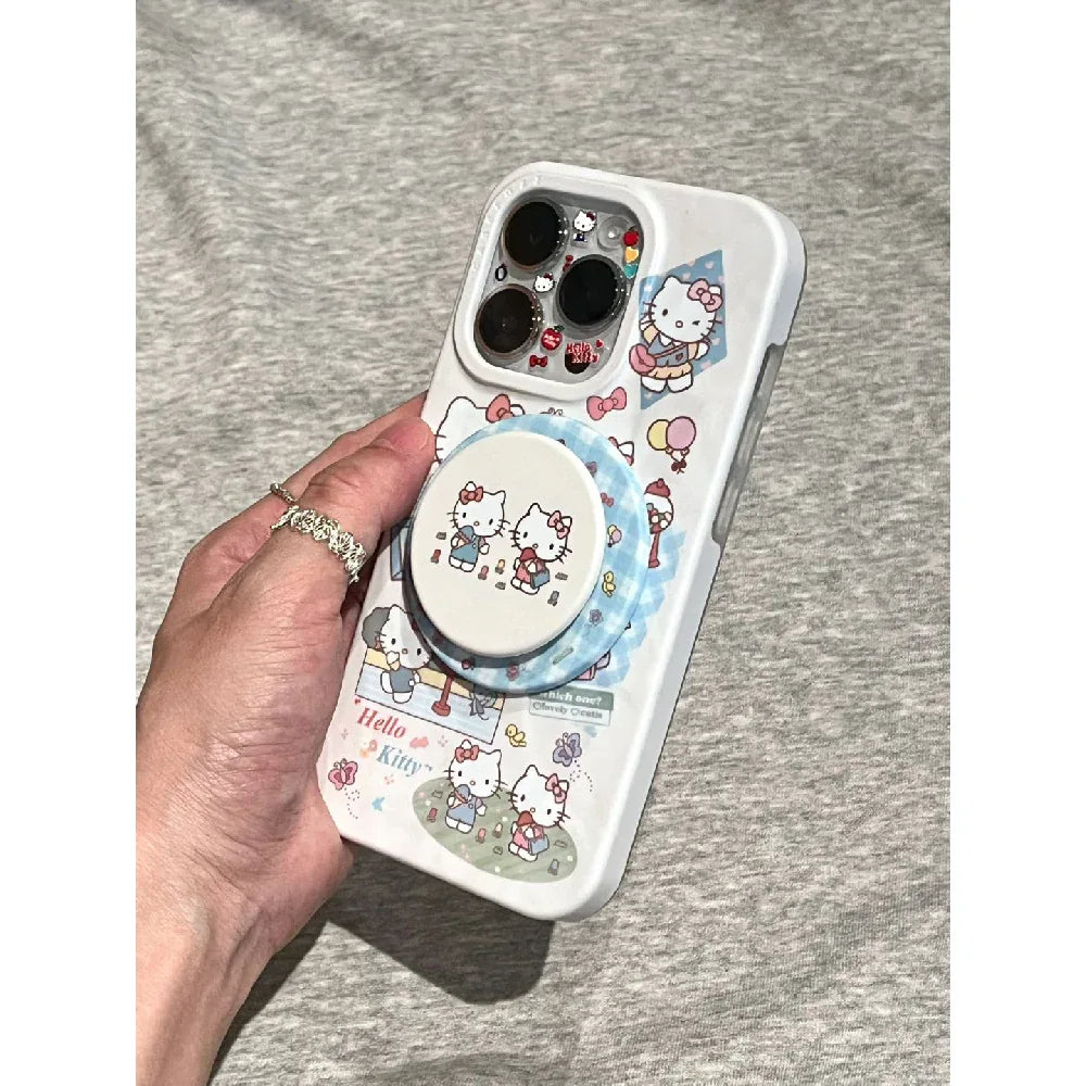 Ameigas Cute Minimal KT Magnetic Stand Phone Case - Ameigas