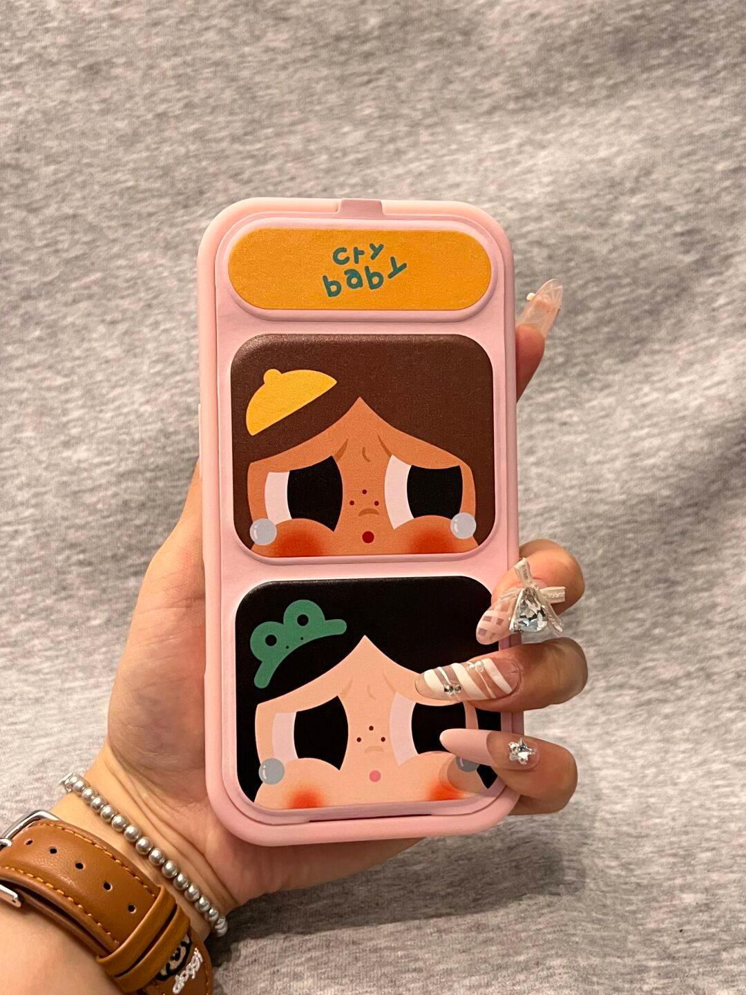 Ameigas Cartoon Candy Color Flip Stand Phone Case - Ameigas