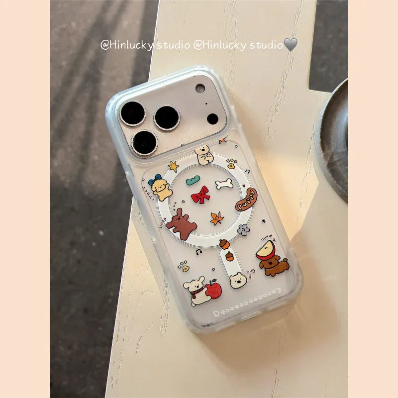 Ameigas Cute Puppy Magnetic Stand Phone Case - Ameigas
