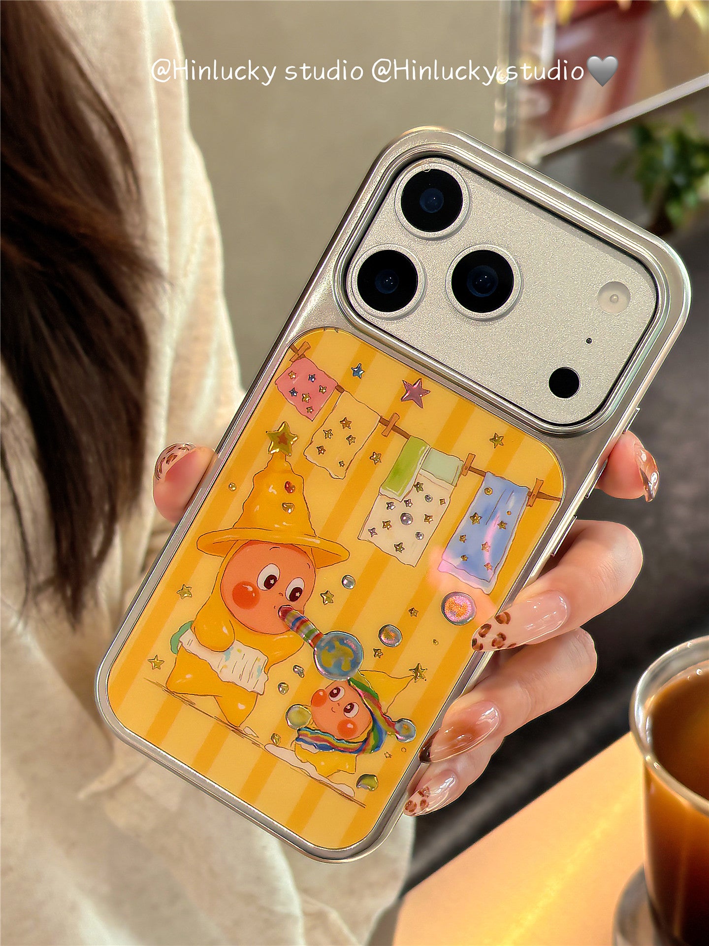 Ameigas Gilded Starfolk Case - Japanese Korean Cartoon Star People Electroplated Cover