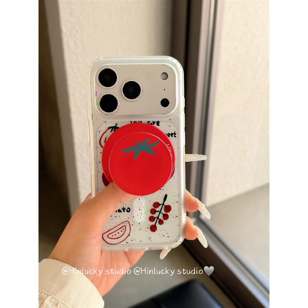 Ameigas Ink Tomato Magnetic Stand Phone Case