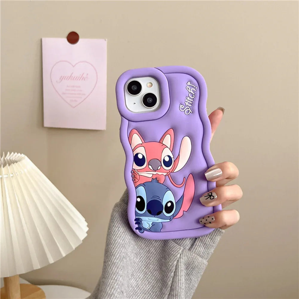 Ameigas 3D Cartoon Stitch Shockproof Phone Case for iPhone - Ameigas
