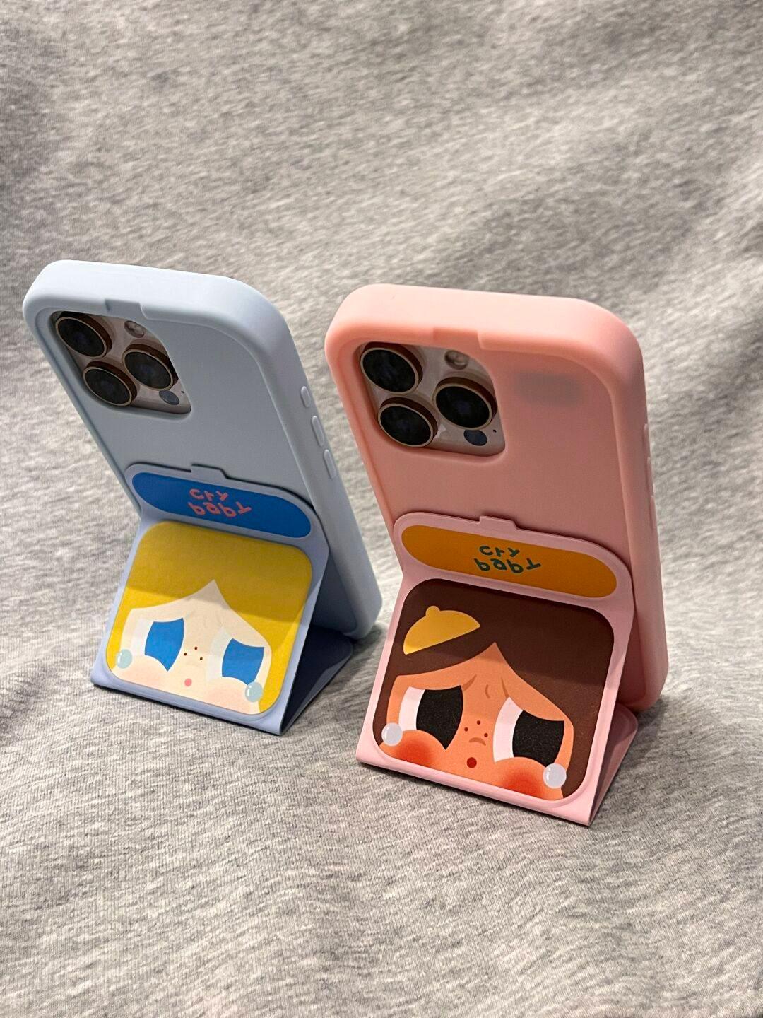 Ameigas Cartoon Candy Color Flip Stand Phone Case - Ameigas