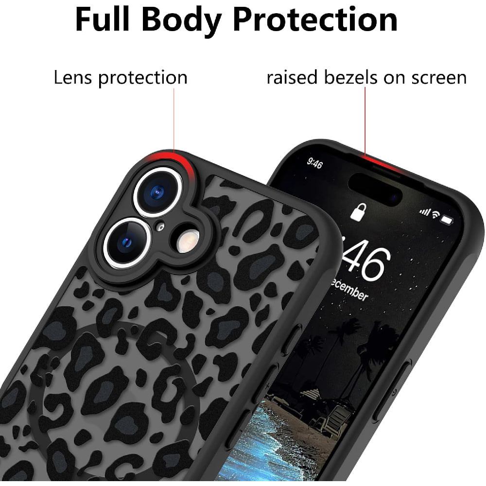 Ameigas Leopard Print MagSafe Protective Phone Case
