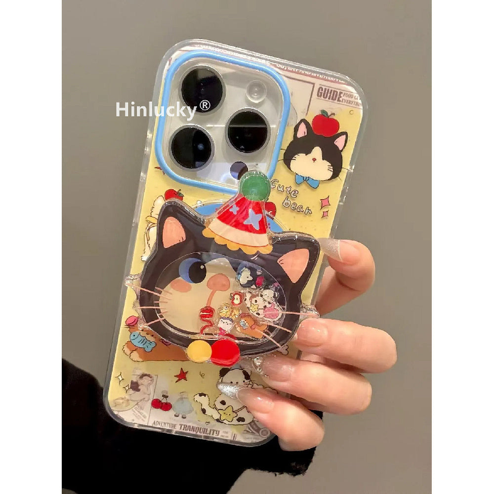Ameigas Peek-a-Boo Kitty Case - Interactive Wobble Cat MagSafe Cover with Stand