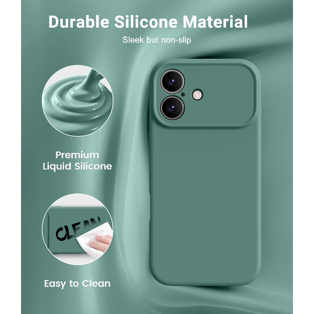 Ameigas Magnetic Liquid Silicone Phone Case with Camera Control Button