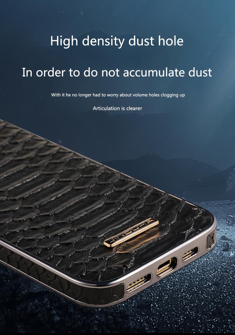 Ameigas Vegan Faux Leather Snake Skin Protective Phone Case