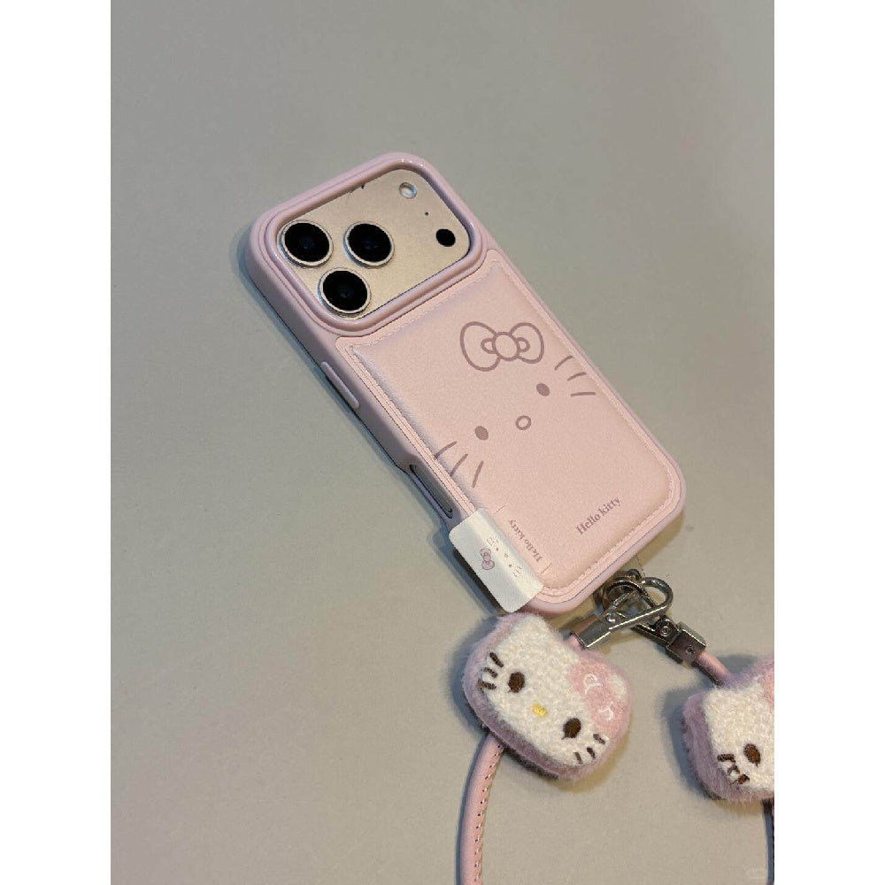 Ameigas Pink Kitty Head Silicone Protective Phone Case