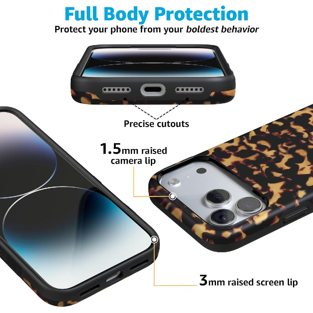 Ameigas Tortoise Shell Print MagSafe Protective Phone Case